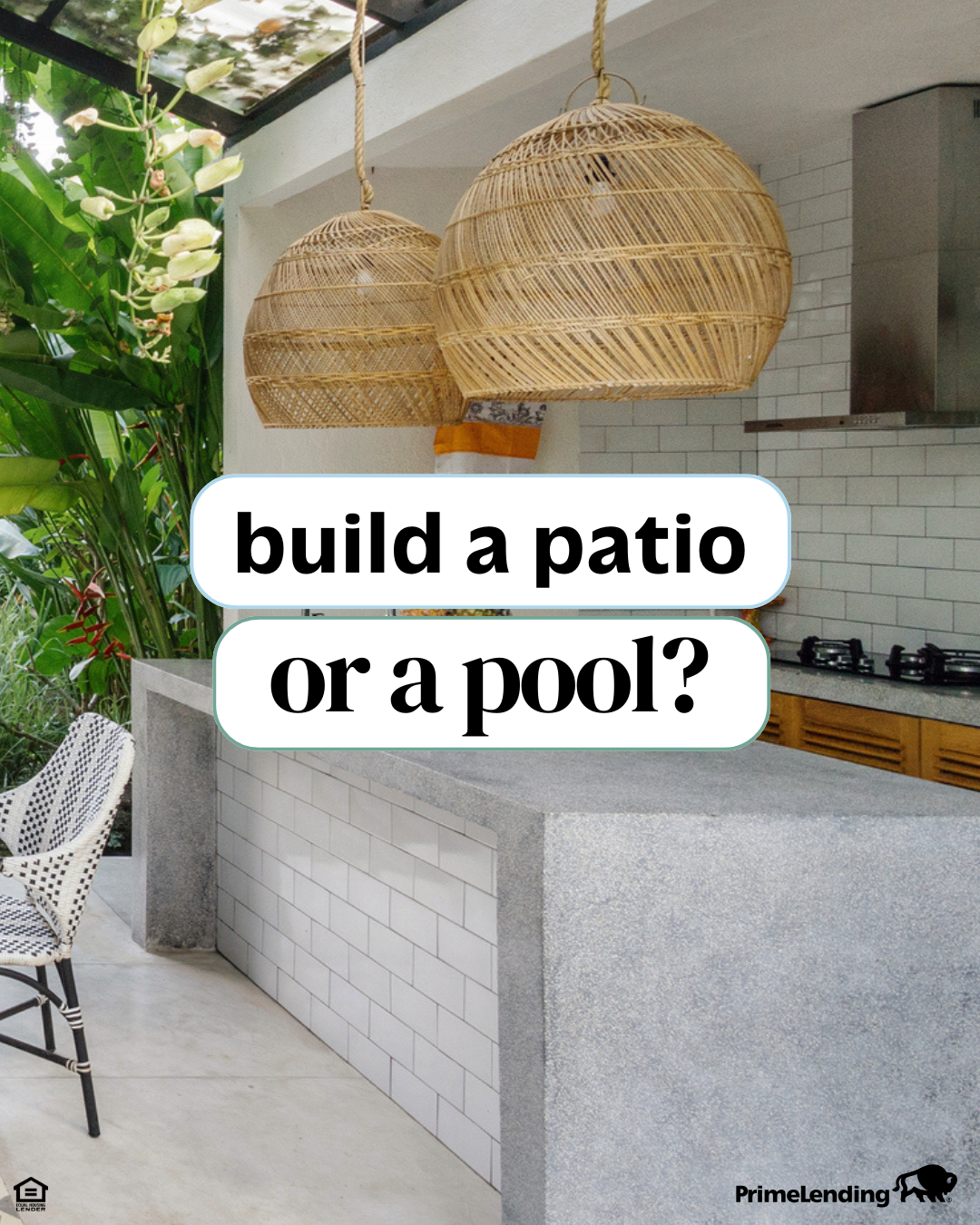 Patio or a pool
